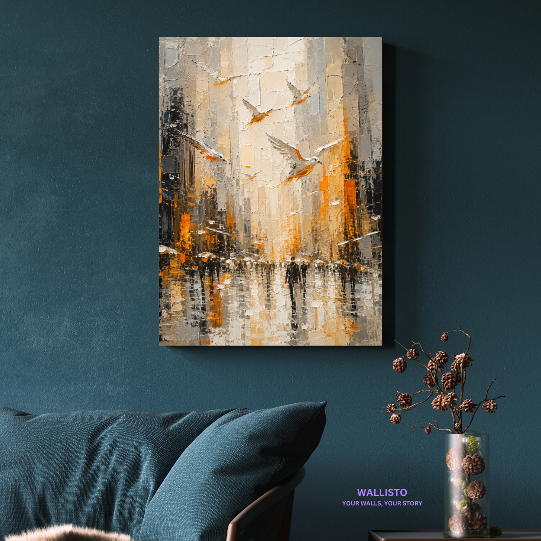City Birds in Rain
