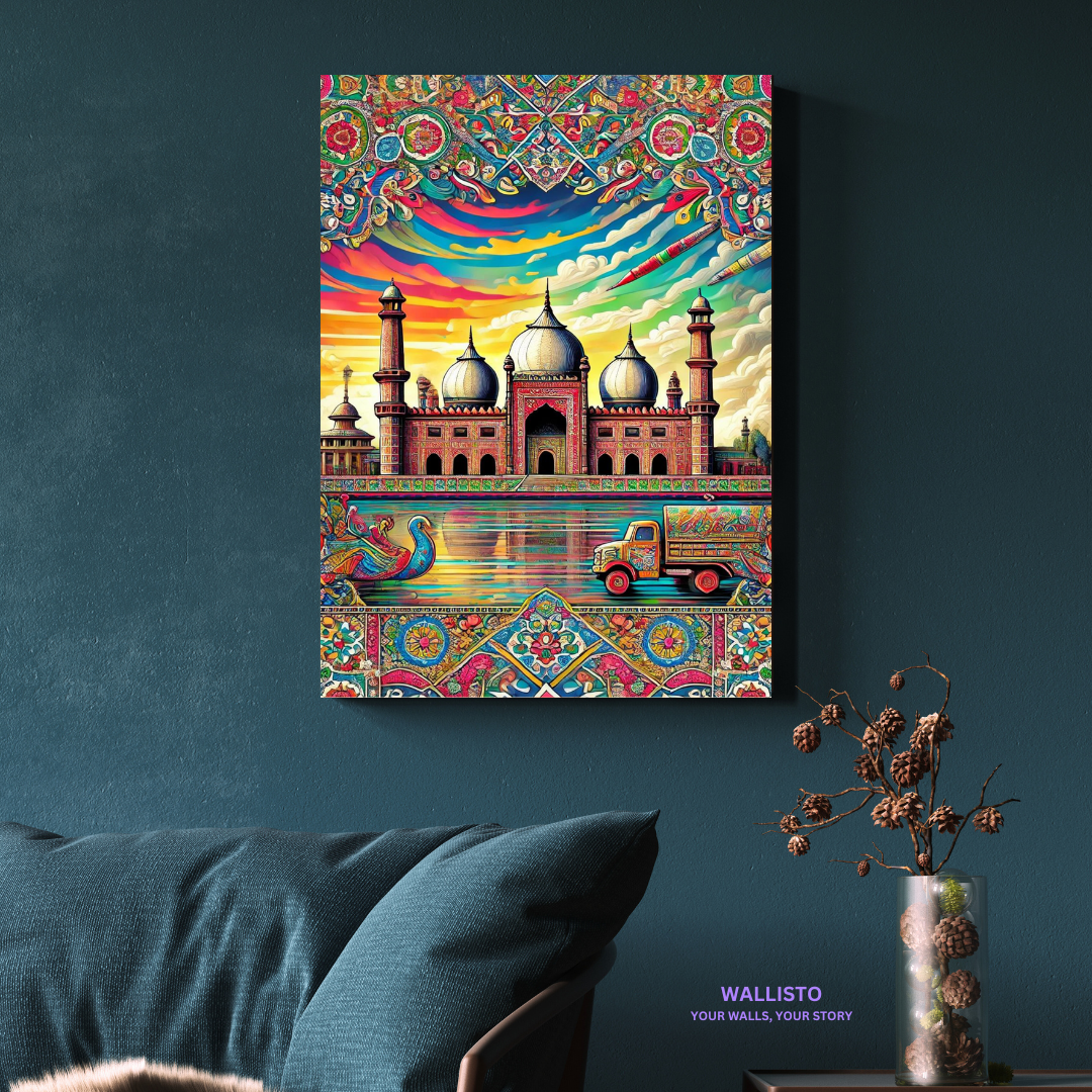 Colorful Badshahi Masjid