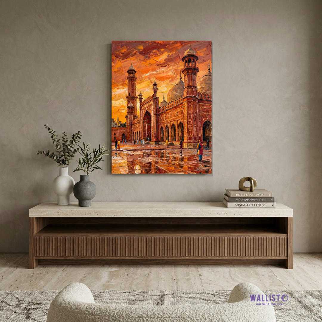 Badshahi Mosque in Amber Skies