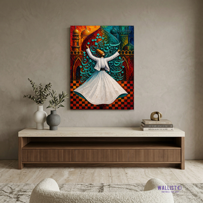 Whirling Dervish with Calligraphy
