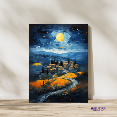 Moonlit Hilltop Village