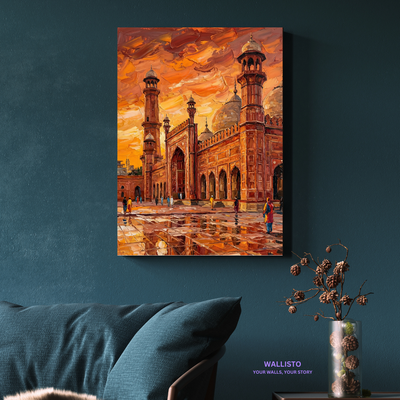Badshahi Mosque in Amber Skies